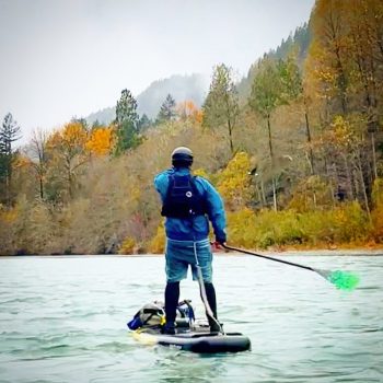 Our river sup instructor Brice on the Skagit River
